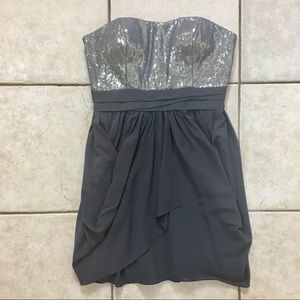 Aqua Strapless Babydoll Cocktail Dress